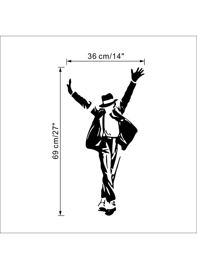 Michael Jackson "Jackson the King" Dance-Themed Decorative Wall Sticker, Waterproof - Image 3