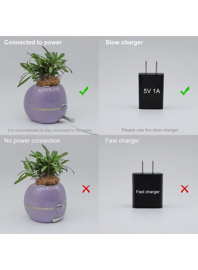 Itigoitie Smart Flowerpot With AI Planter, Multiple Expressions, 7 Sensors, and Chips - Intelligent Pet Planter for Easy and Fun Plant Raising in Living Room (Pink, Plant-Free) - Image 2