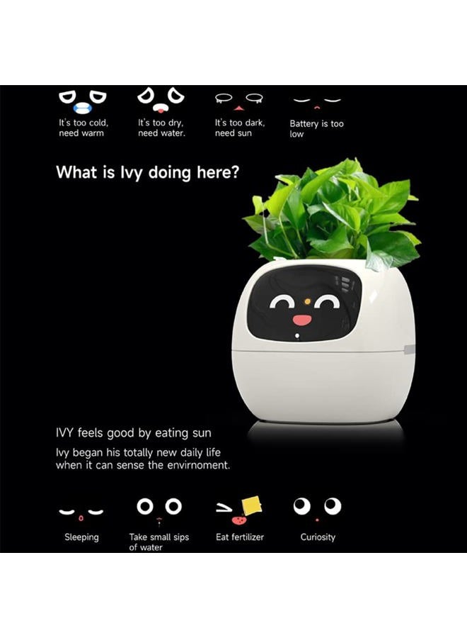 Itigoitie Smart Flowerpot With AI Planter, Multiple Expressions, 7 Sensors, and Chips - Intelligent Pet Planter for Easy and Fun Plant Raising in Living Room (Pink, Plant-Free) - Image 3