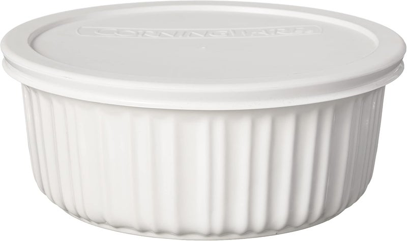 Corningware French White 7-Pc Ceramic Bakeware Set with Lids Chip and Crack Resistant Stoneware Baking Dish, Microwave, Dishwasher, Oven, Freezer and Fridge Safe - Image 5