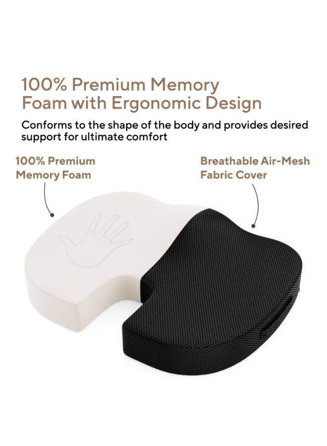 Riposo U-Shaped Gel Seat Cushion – Orthopedic Comfort for Back & Tailbone Pain Relief with Cooling Gel Layer – Size L - Image 4