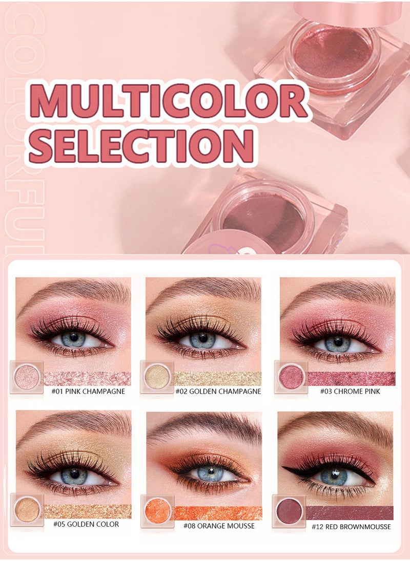 pudaier - Sky Eyeshow, Glitter Eyeshadow Shiny Long Lasting Waterproof Easy to Use Soft Creamy Texture Eye Makeup for Highlighting and Creating 3D Look - Image 1