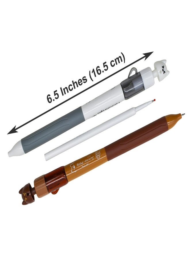 Maydahui 8 PCS Cute Dog Rollerball Gel Pens Novelty Puppy Pen Black Ink for Writing - Image 2