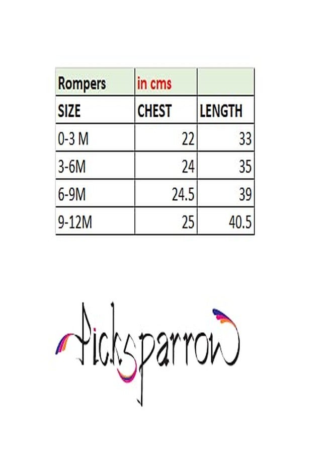 Picksparrow Soft Cotton Newborn Baby Clothes/Bodysuits/Rompers/Newborn Essentials (Plain,Pack of 2, 0-3 Months) - Image 2