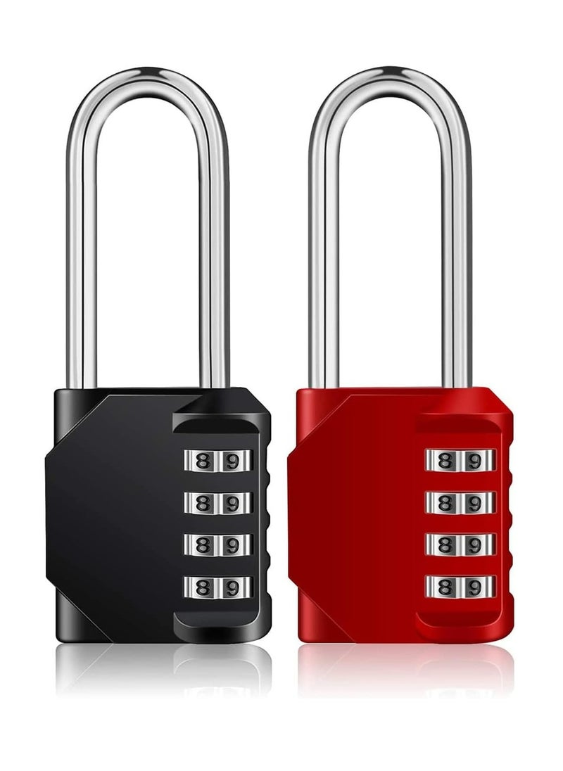 Oasisgalore - 2-Pack Padlock 2.2 Inch Long Shackle Combination Lock，4 Digit Waterproof Padlock for School Gym Locker - Image 1