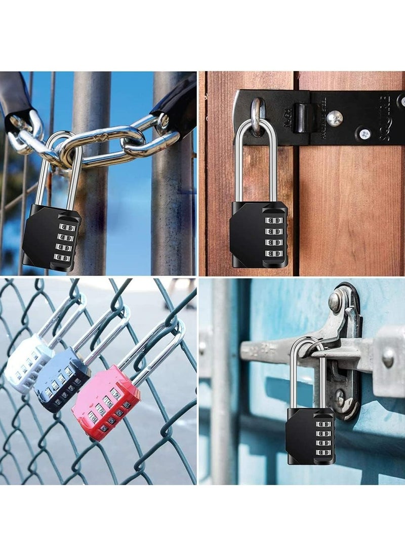 Oasisgalore - 2-Pack Padlock 2.2 Inch Long Shackle Combination Lock，4 Digit Waterproof Padlock for School Gym Locker - Image 1