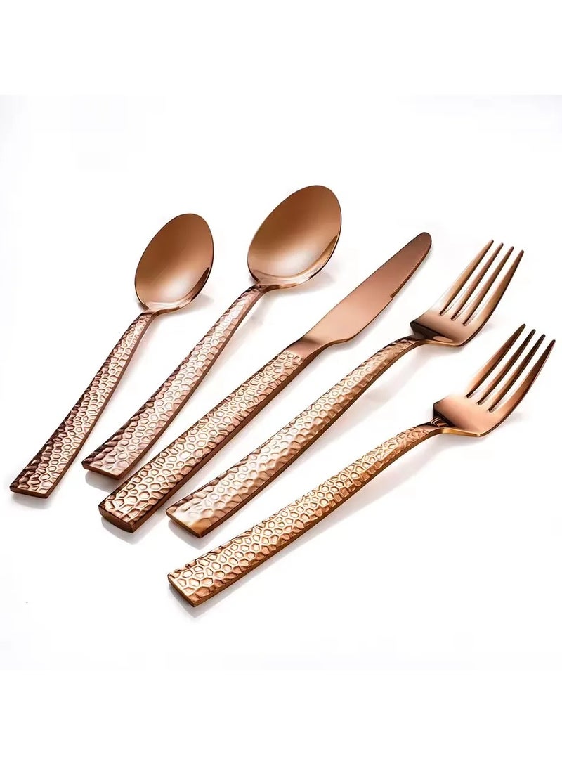 MAAC HOME MAAC Home Elegant Rose Gold Cutlery Set for Special Dinners Luxurious Elegant Durable and Classic Premium Design Cutlery Set Perfect for everyday use, and get together, restaurant, banquet 
