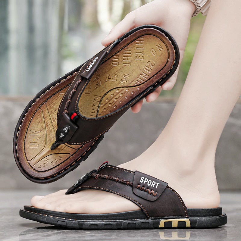 Men'S Summer Soft-Soled Flip-Flops, Outdoor Casual Sports Beach Shoes, Trendy Outdoor Wear Men'S Slippers - Image 2