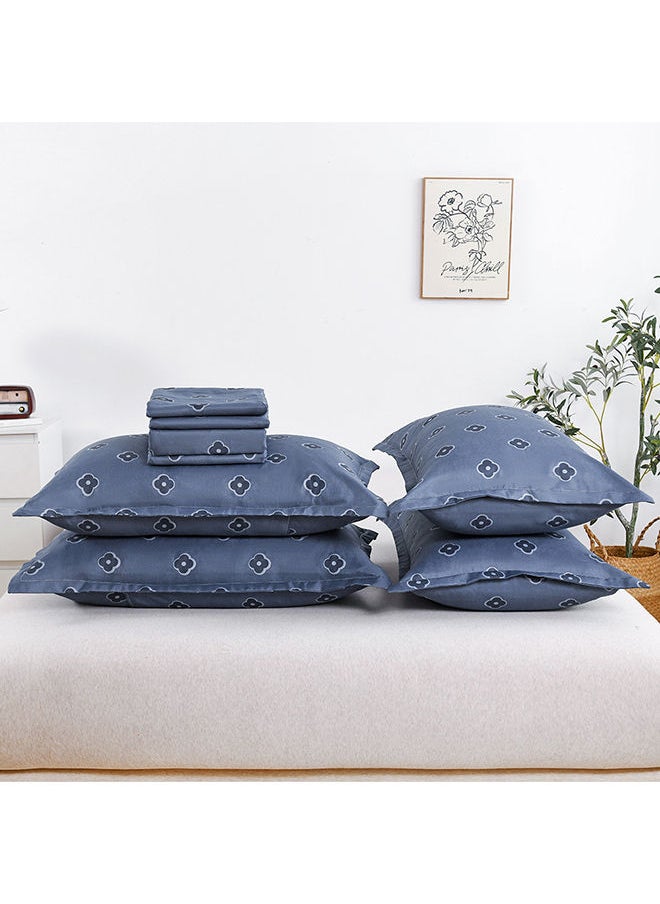 RISHAHOME 6-Piece Double Size Duvet Cover Set|1 Duvet Cover + 1 Flat Sheet + 4 Pillow Cases|Microfibre|NEVADA  - Image 4