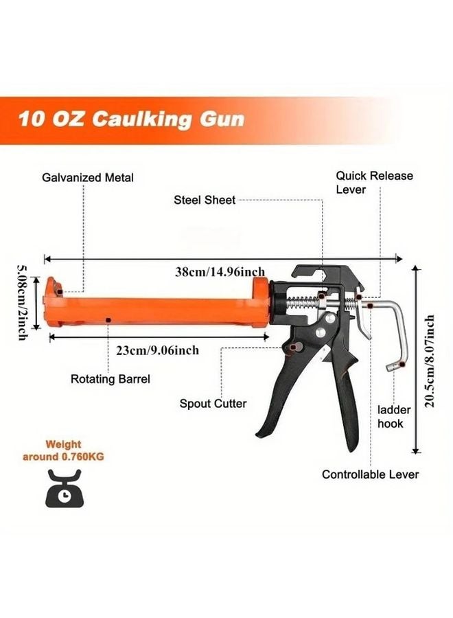 Variant Heavy Duty Professional Caulk Gun With Trigger Lock Ergonomic Grip - Image 3