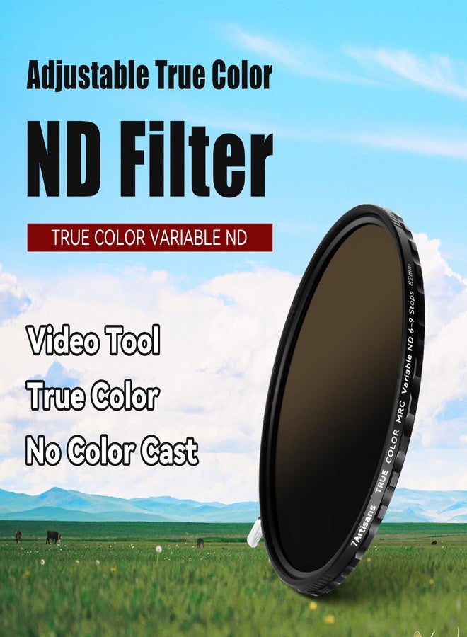 7artisans True Color VND Adjustable Neutral Density Filter 2-5 Levels/6-9 Levels Adjustable VND67mm/72mm/77mm/82mm Neutral Density Polarized Filter for Camera Lens Movie Video Filter Portrait - Image 2