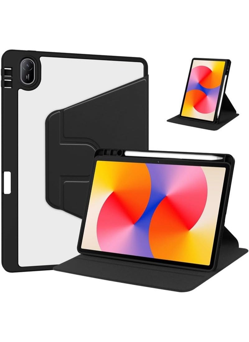General Clear Back Case Compatible with Huawei MatePad SE 11 inch 2024 with Pen Holder, 360 Degree Swivel Stand Flip Smart Tablet Cover Auto Sleep/Wake Case  - Image 1