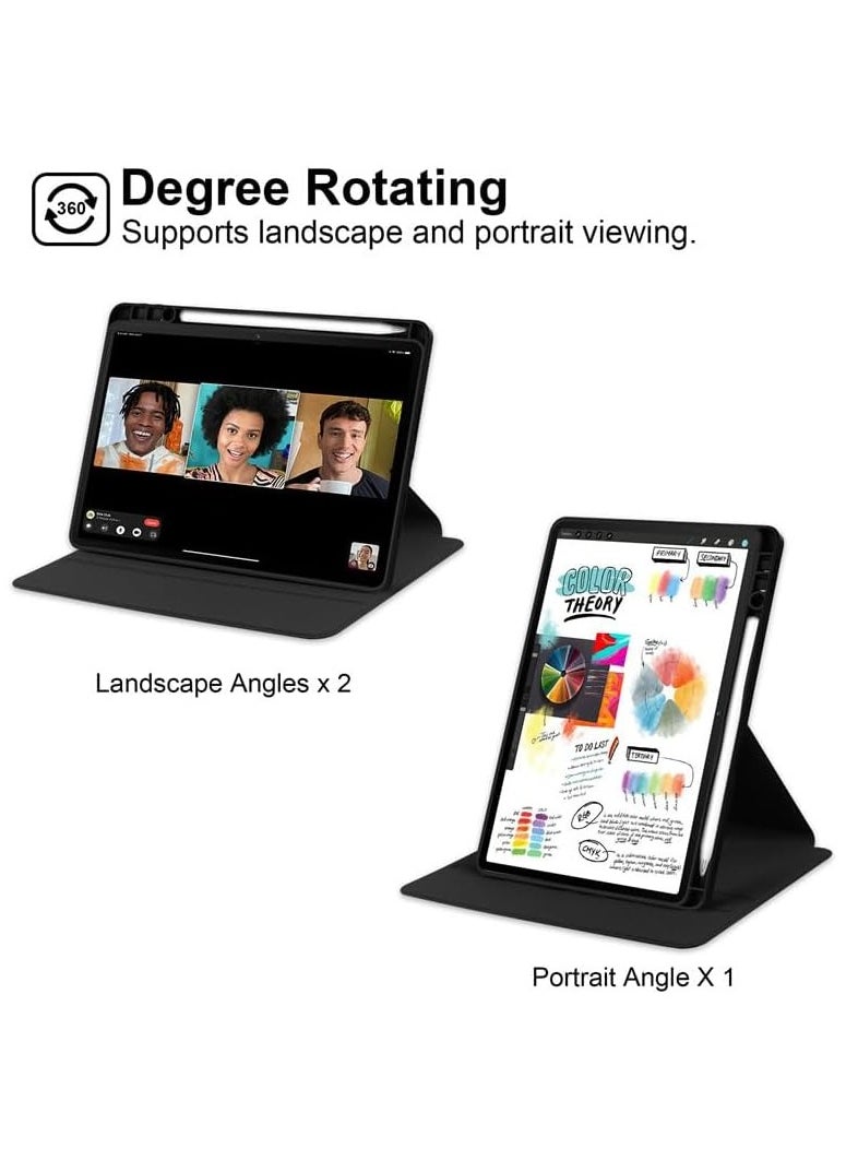 General Clear Back Case Compatible with Huawei MatePad SE 11 inch 2024 with Pen Holder, 360 Degree Swivel Stand Flip Smart Tablet Cover Auto Sleep/Wake Case  - Image 3