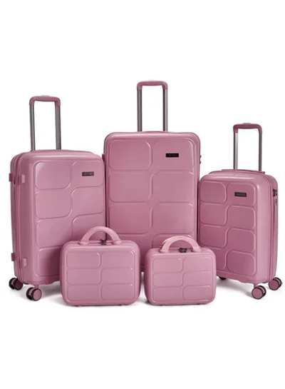 LIMRA travel bags Limra consisting of 5 anti-breakage luggage bags rosegold color