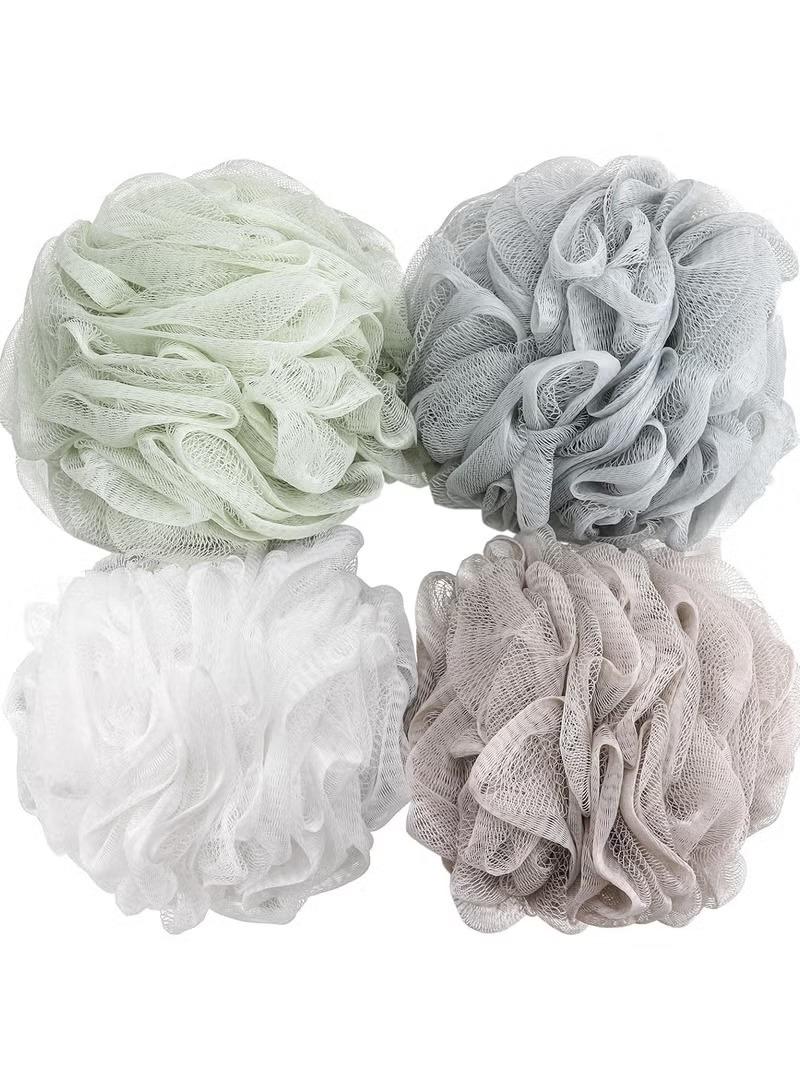 مجموعة ليف استحمام شبكي (4 حبات) - للاستخدام اليومي ونعومة البشرة (ألوان متباينة) - Image 1