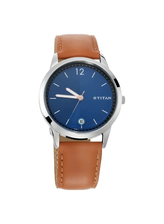 TITAN Men's Analog Round Shape Leather Wrist Watch - 1806SL02 - 48.1 Mm - Image 1