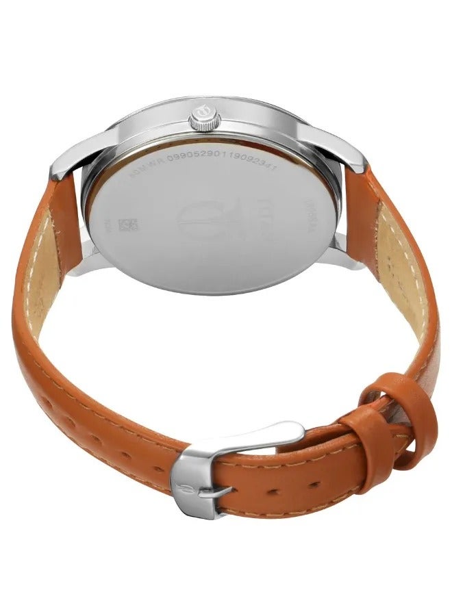 TITAN Men's Analog Round Shape Leather Wrist Watch - 1806SL02 - 48.1 Mm - Image 4