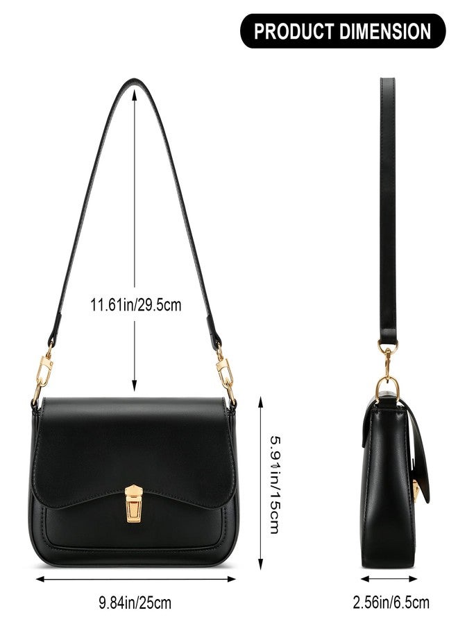 KKXIU Small Shoulder Bag for Women Cute Purses Mini Hobo Handbag Trendy Clutch Purse-Black - Image 5