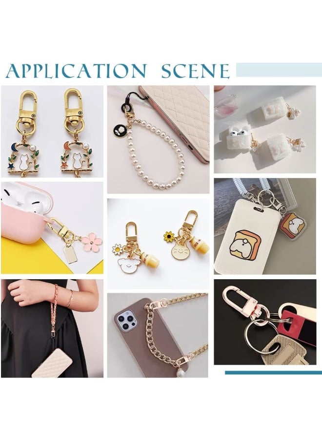 Key Chain Clips, 30 Pieces Golden Metal Lobster Claw Clasps Swivel Lanyards Trigger Snap Hooks Strap for Keychain Key Rings DIY Bags Jewelry Findings Crafts, 34x14x6.5mm - Image 4