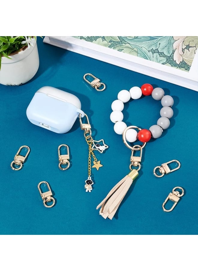 Key Chain Clips, 30 Pieces Golden Metal Lobster Claw Clasps Swivel Lanyards Trigger Snap Hooks Strap for Keychain Key Rings DIY Bags Jewelry Findings Crafts, 34x14x6.5mm - Image 3