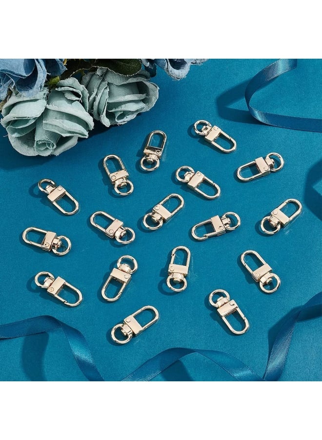Key Chain Clips, 30 Pieces Golden Metal Lobster Claw Clasps Swivel Lanyards Trigger Snap Hooks Strap for Keychain Key Rings DIY Bags Jewelry Findings Crafts, 34x14x6.5mm - Image 2