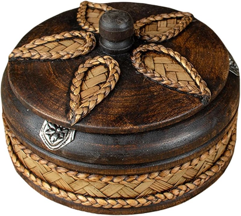 منفضة سجائر خشبية كبيرة مع غطاء للاستخدام الداخلي والخارجي والحفلات والتجمعات - Image 4