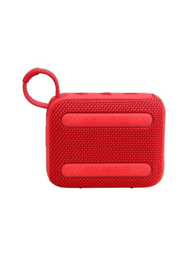 جي بي إل Go 4 Portable Bluetooth Speaker, JBL Pro Sound with Punchy Bass, IP67 Waterproof & Dustproof, Bluetooth 5.3, Auracast Multi-Speaker Connection, Up to 9 Hours Playtime, Red JBLGO4 red - Image 5