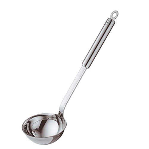 Rösle Stainless Steel Round Handle Ladle with Pouring Rim, 5.4-Ounce - Image 1