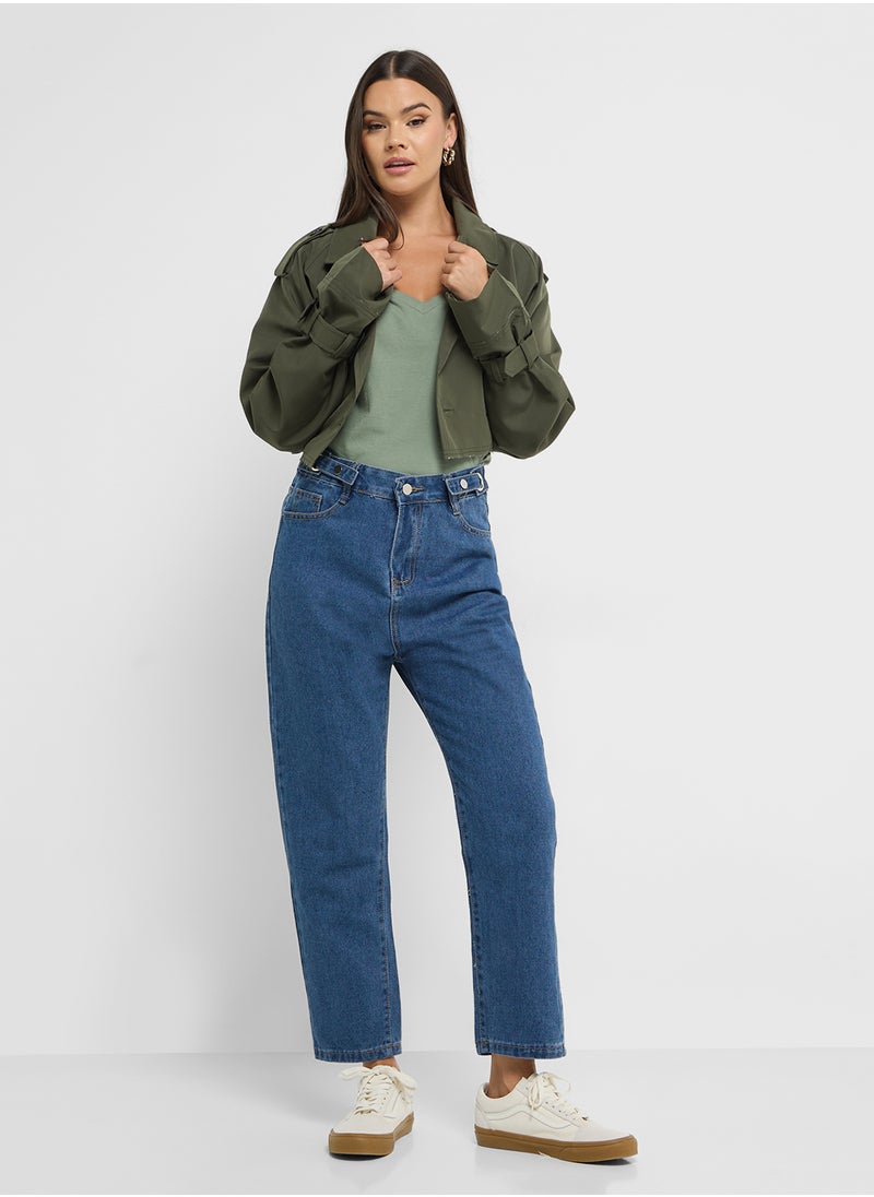 Ginger High Rise Slim Fit Cropped Jeans  - Image 1