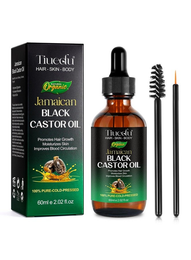 Tiuedu Jamaican Black Castor Oil for Hair Growth,Thicker Eyelashes & Eyebrows,Organic Castor Oil for Hair,Face,Body & Skin,100% Pure Cold Pressed Black Castor Oil,Hair Nourishing Oil,Massage Oils - Image 1