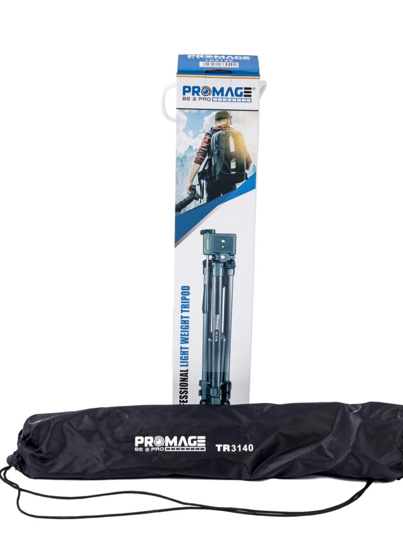 PROMAGE 3-Way Pan Head With Quick Release Platform Tripod TR3140 - Image 3