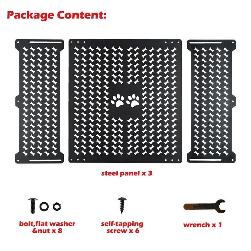 fouwick RV Entry Screen Door Protector, 20.5-31.5 Inch Adjustable Screen Door Grille Guard, Heavy Duty, Black, JT-MD001 - Image 5
