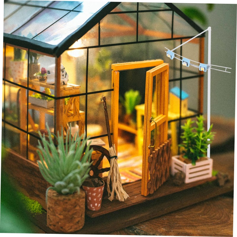 White Mini Street Light Model Garden Lamp Landscape Craft Home Decor - Image 5