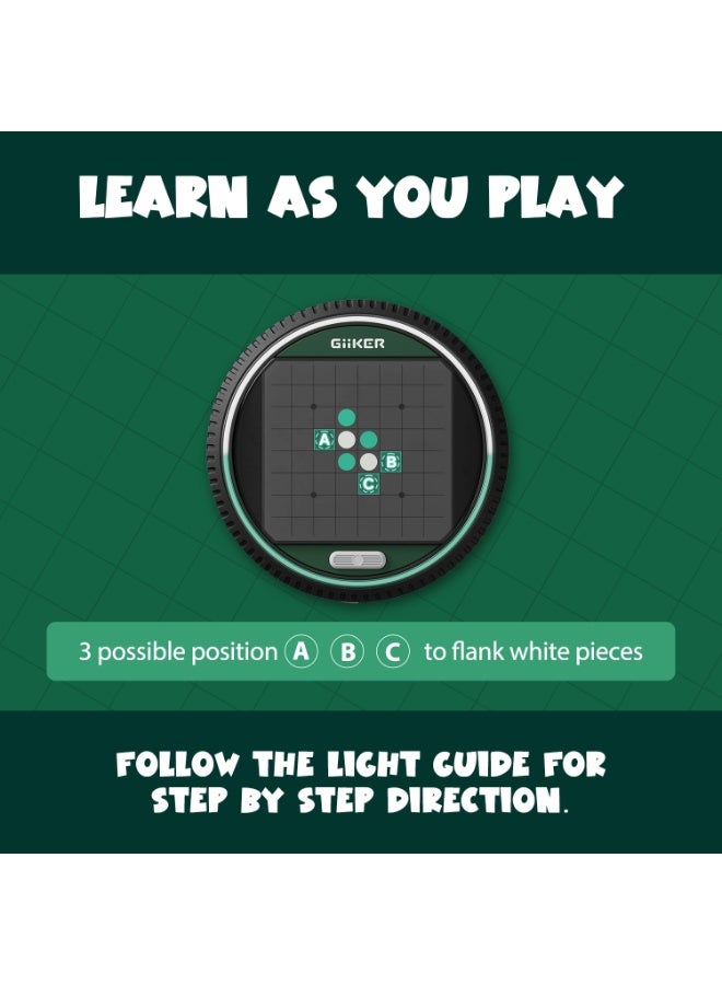 GiiKER Super Reversi Electronic Board Game with AI, 500 Challenges | Smart handheld logic puzzle for kids and adults, 3 game modes, portable travel play - Image 3