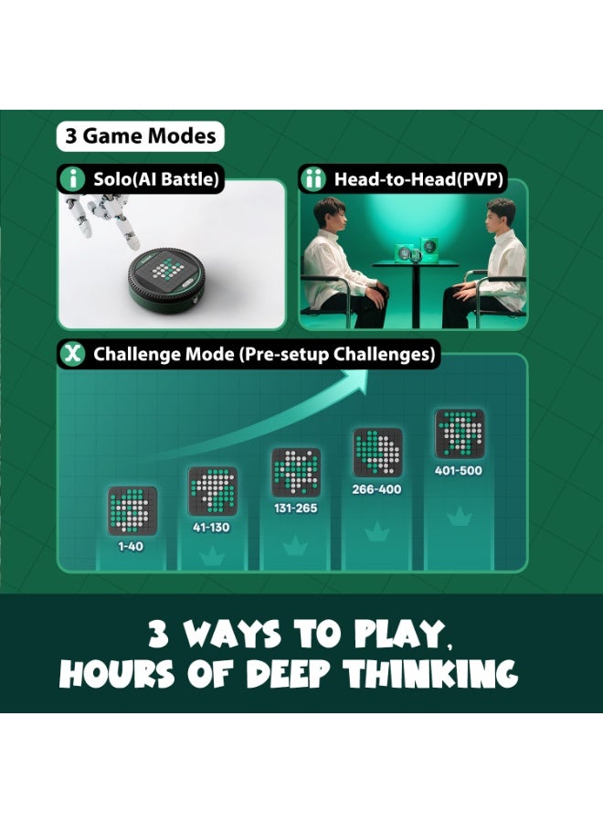 GiiKER Super Reversi Electronic Board Game with AI, 500 Challenges | Smart handheld logic puzzle for kids and adults, 3 game modes, portable travel play - Image 4