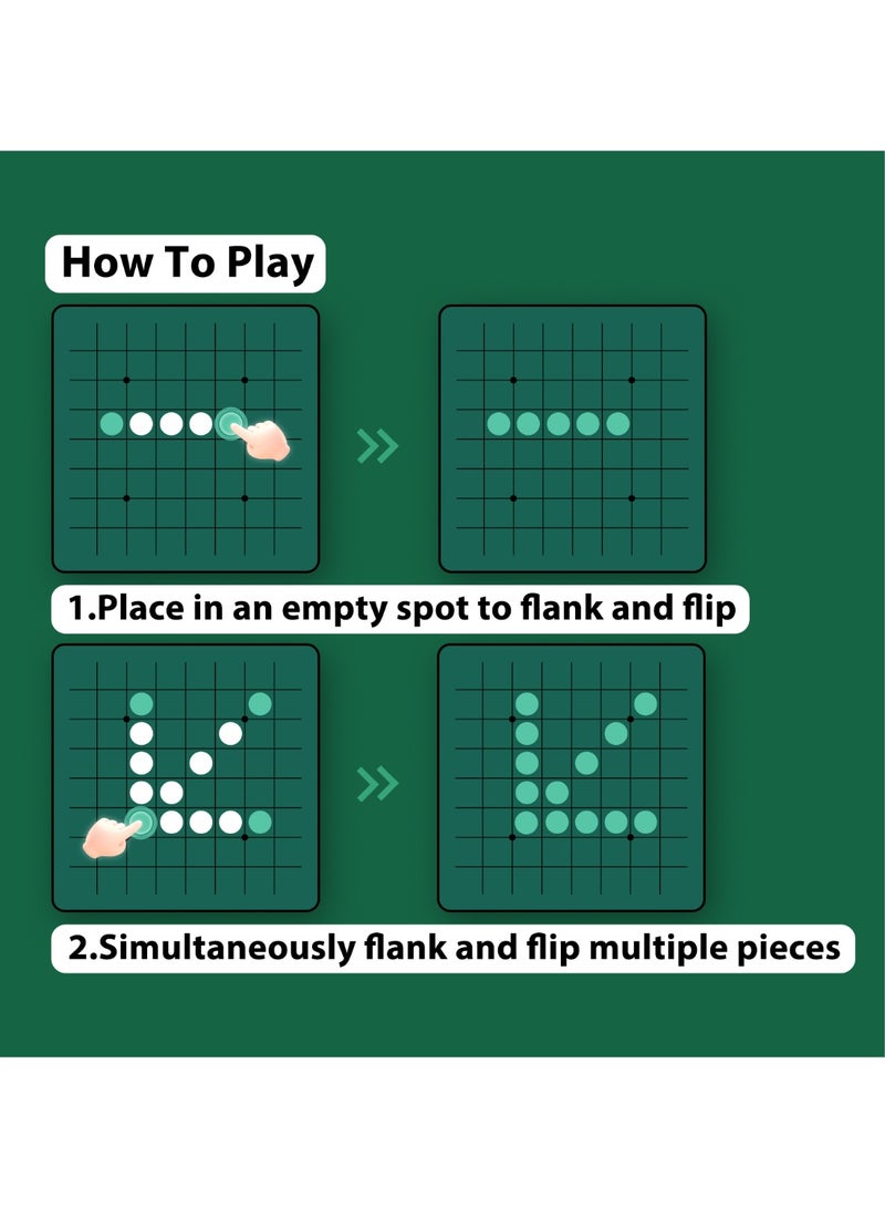 GiiKER Super Reversi Electronic Board Game with AI, 500 Challenges | Smart handheld logic puzzle for kids and adults, 3 game modes, portable travel play - Image 5
