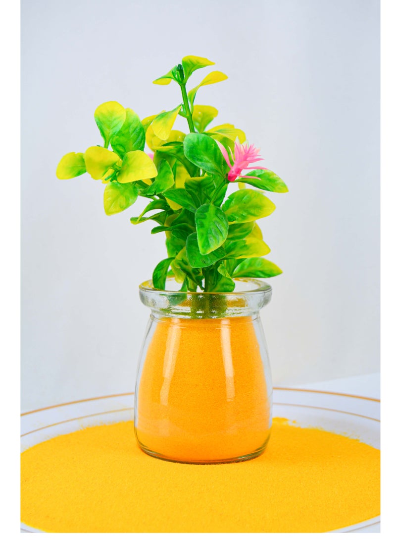 vsell24 2Kg Bright Yellow Aquarium Sand – Perfect for Aquascaping, Craft Projects & Home Decor - Image 2
