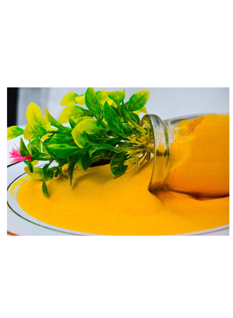 vsell24 2Kg Bright Yellow Aquarium Sand – Perfect for Aquascaping, Craft Projects & Home Decor - Image 3