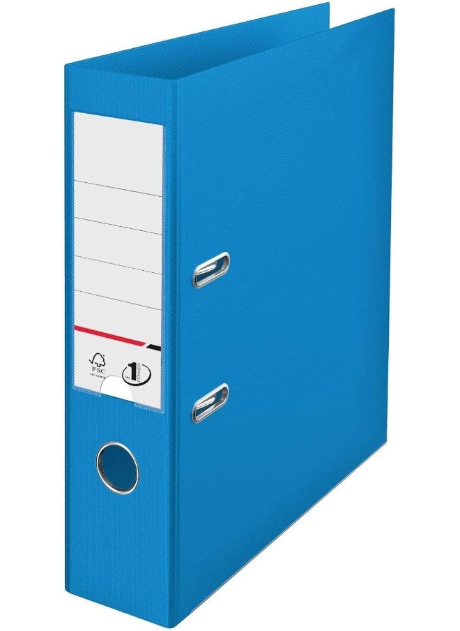 MOMENT - Premium A4 Lever Arch File, Power Mechanism, Fsc Certified, Replaceable Spine Labels, Ring Binder, Archiving & Home Office File Organizer, Blue - Image 1