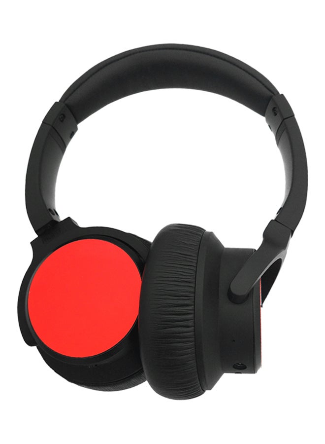 Noise Cancellation Stereo Bluetooth Wireless Over-Ear Headphone With Microphone Black/Red - Image 1