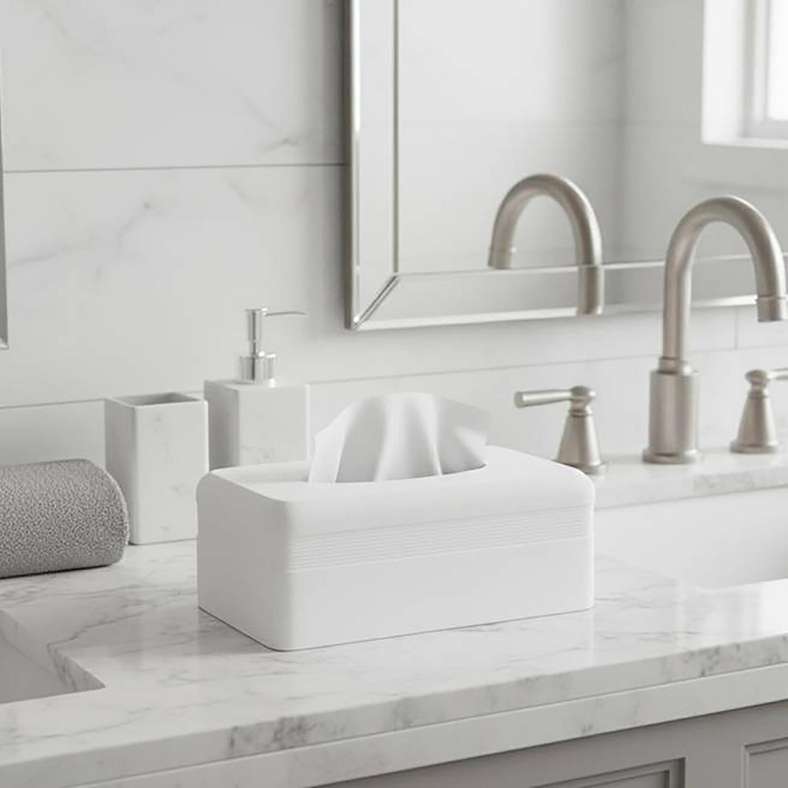Pan Home غطاء صندوق المناديل بيا - أبيض - Image 1