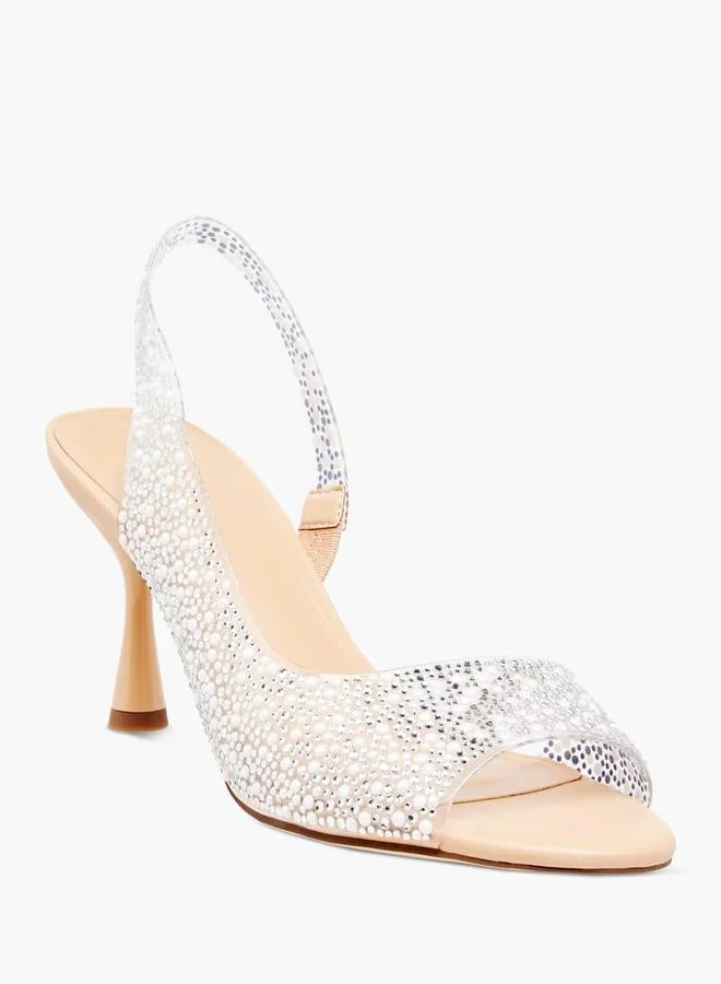 سيليست صنادل نسائية بكعب عريض بحزام خلفي مزخرف