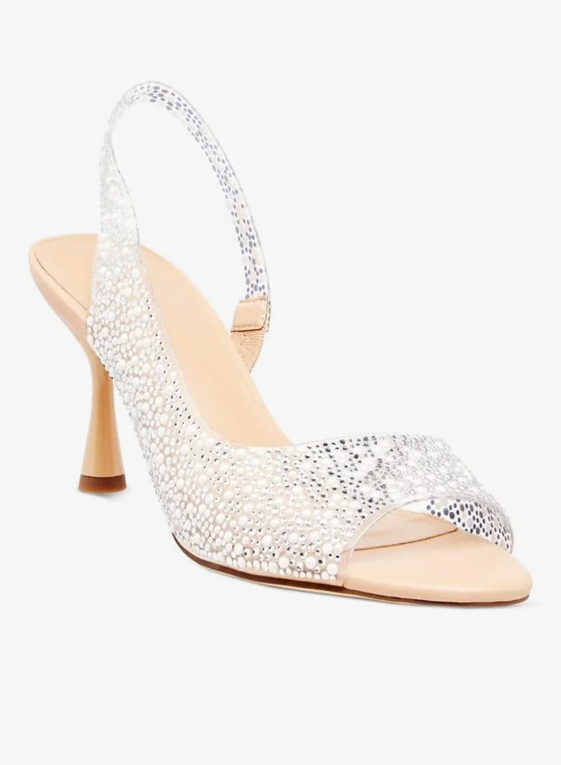 سيليست صنادل نسائية بكعب عريض بحزام خلفي مزخرف