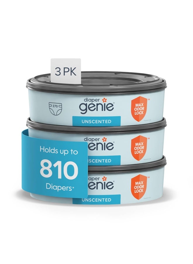 Diaper Genie Bags Refills 270 Count (Pack of 3) with Max Odor Lock | Holds Up to 810 Newborn Diapers - Image 3