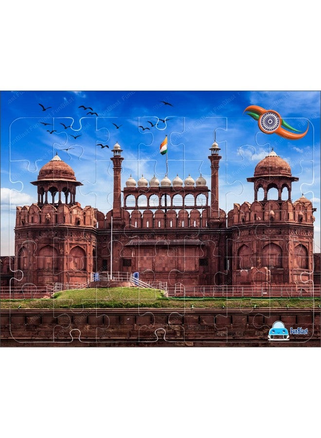 فنبلاست ألغاز فن بلاست للأطفال - 35 قطعة من أحجية الصور المقطوعة "القلعة الحمراء" للأطفال من عمر 3 إلى 5 سنوات، ألغاز الصور المقطوعة المصنوعة من الأكريليك، ألغاز الصور المقطوعة الأرضية للأطفال، ألعاب ألغاز الصور المقطوعة التعليمية والتعلمية (متعددة الألوان) - Image 1