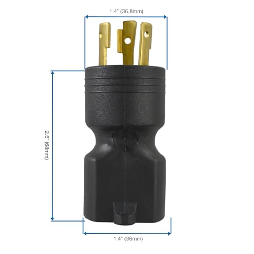 Conntek 30125 L6-20P to 6-15/20R Plug Adapter, 20 Amps 250 Volt , Black - Image 4