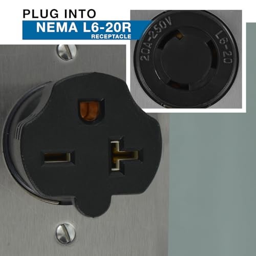 Conntek 30125 L6-20P to 6-15/20R Plug Adapter, 20 Amps 250 Volt , Black - Image 5
