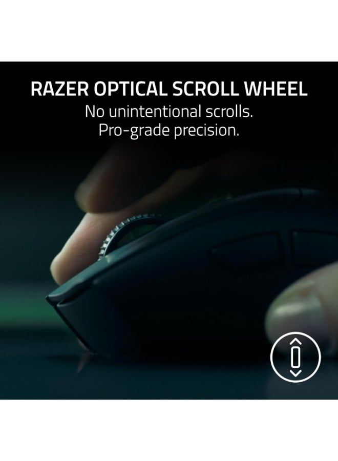 Razer DeathAdder V4 Pro 57g Ultra-lightweight Wireless Ergonomic Esports Mouse: HyperSpeed Wireless Gen-2, Focus Pro 45K Optical Sensor Gen-2, 6 Programmable Buttons, Optical Switches Gen-4 - White I RZ01-05330200-R3G1 - Image 4