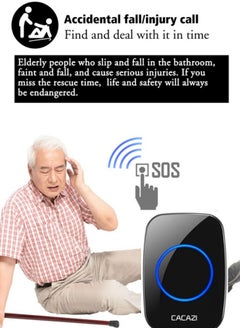 FPC Wireless Waterproof Doorbell with 300M Range & LED Night Light – Intelligent Home Call Bell, UK Plug, 1 Button + 1 Receiver  - Image 4