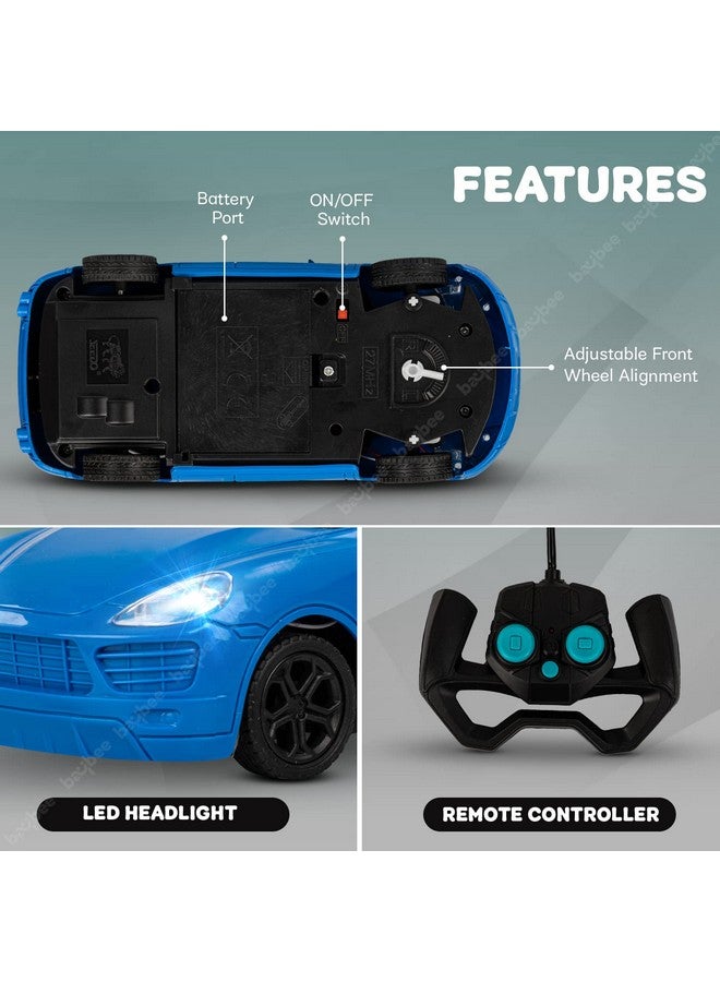 BAYBEE Spectre 1:24 Scale Rechargeable Remote Control Car for Kids, Stunt RC Cars with Full Function, 2.4G Remote | Racing Remote Cars | Remote Control Car Toys for Kids 5+Years Boys Girls (Blue) - Image 4